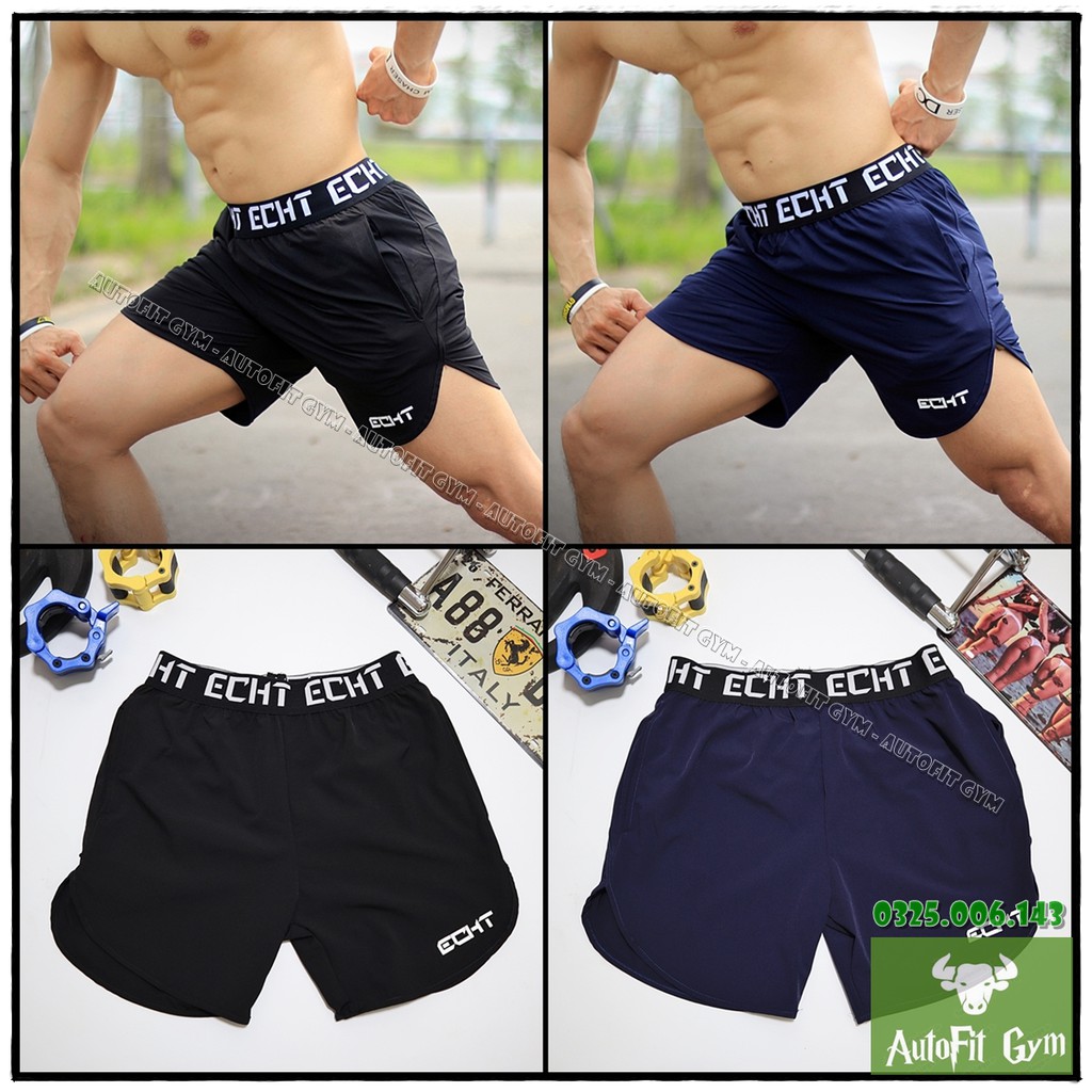 Quần Short Nam ECHT ĐAI BẢN TO, Quần Đùi Nam Thể Thao, Tập Gym hàng nhập khẩu [AUTOFIT GYM]