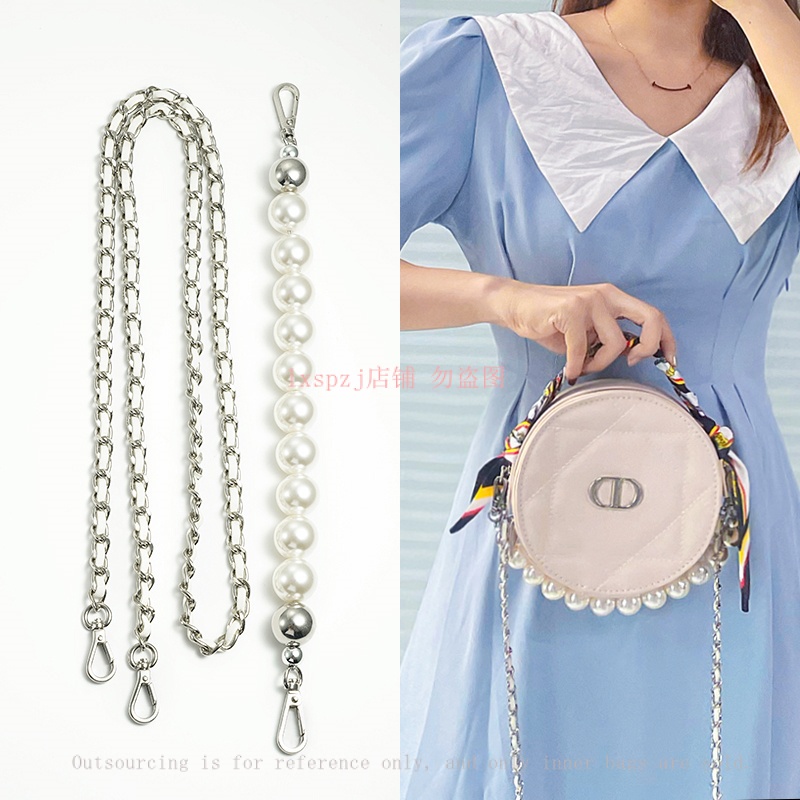 [Túi Đeo Vai Khóa Điều Chỉnh Được Hình Tròn Jinyansha dior Đựng Mỹ Phẩm Bánh Kem Dây Xích Đeo Vai Nhỏ Gọn [Hàng Có Sẵn]