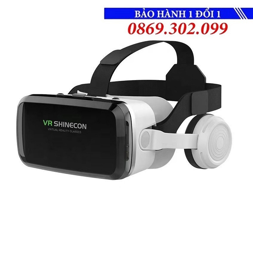 Kính thực tế ảo 3D Vr Shinecon G04BS 2021 Bluelens tai nghe bluetooth cho điện thoại 6.7inch