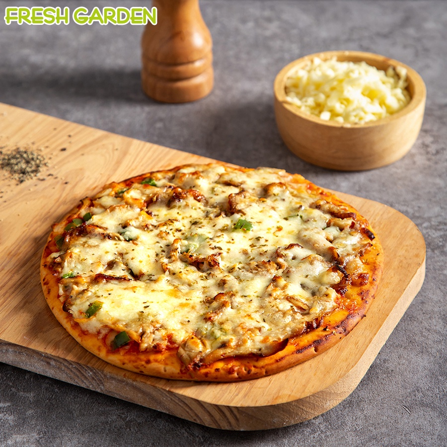 Bánh Pizza Gà Sốt Teriyaki FRESH GARDEN 220g Thơm Ngon Tiện Lợi Chỉ 10 Phút Nướng