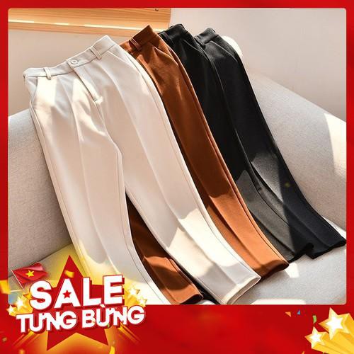 Quần Baggy Công Sở chất vải tuyết mưa 5 màu đen trắng kem ghi nâu