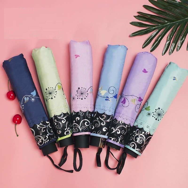Ô viền ren nữ tính 2 lớp chống mưa nắng tốt