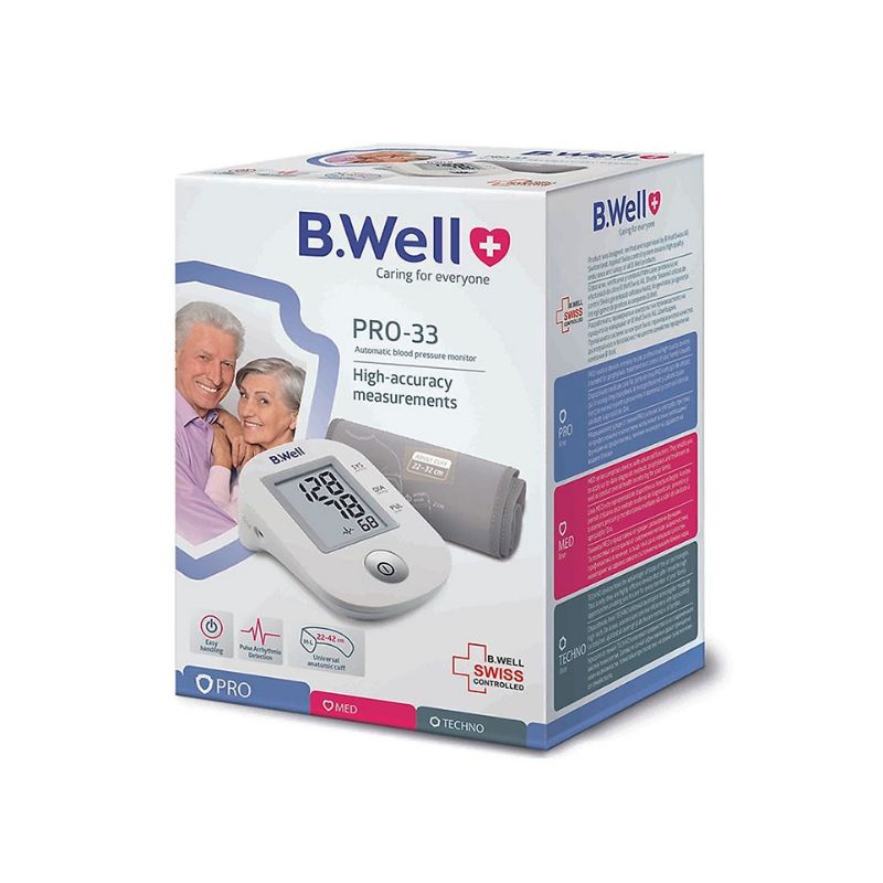 Máy đo huyết áp bắp tay Bwell Swiss Pro 33 - Hàng sản xuất tại Thụy Sĩ chính hãng