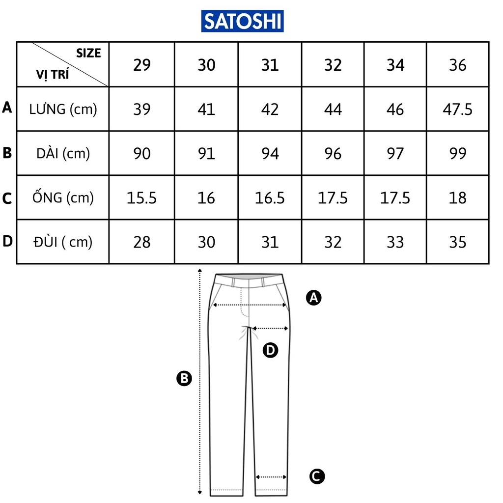 |Satoshi | Quần tây nam SAQT21 thiết kế đai và túi trước trẻ trung, chất vải co dãn