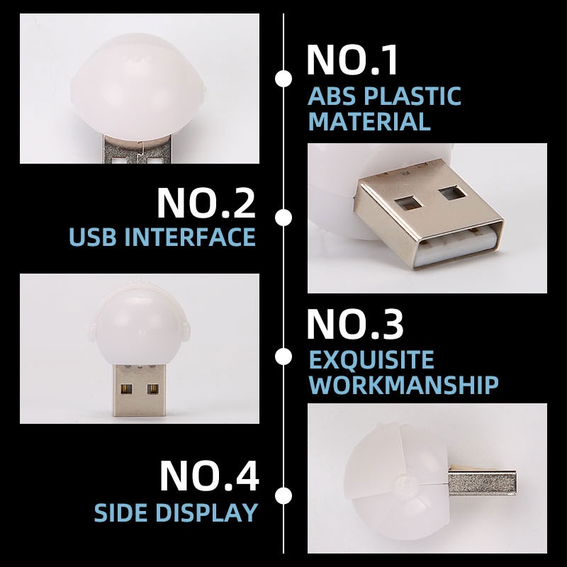 Đèn LED KEVANLY cổng USB nhỏ gọn trang trí nội thất xe hơi
