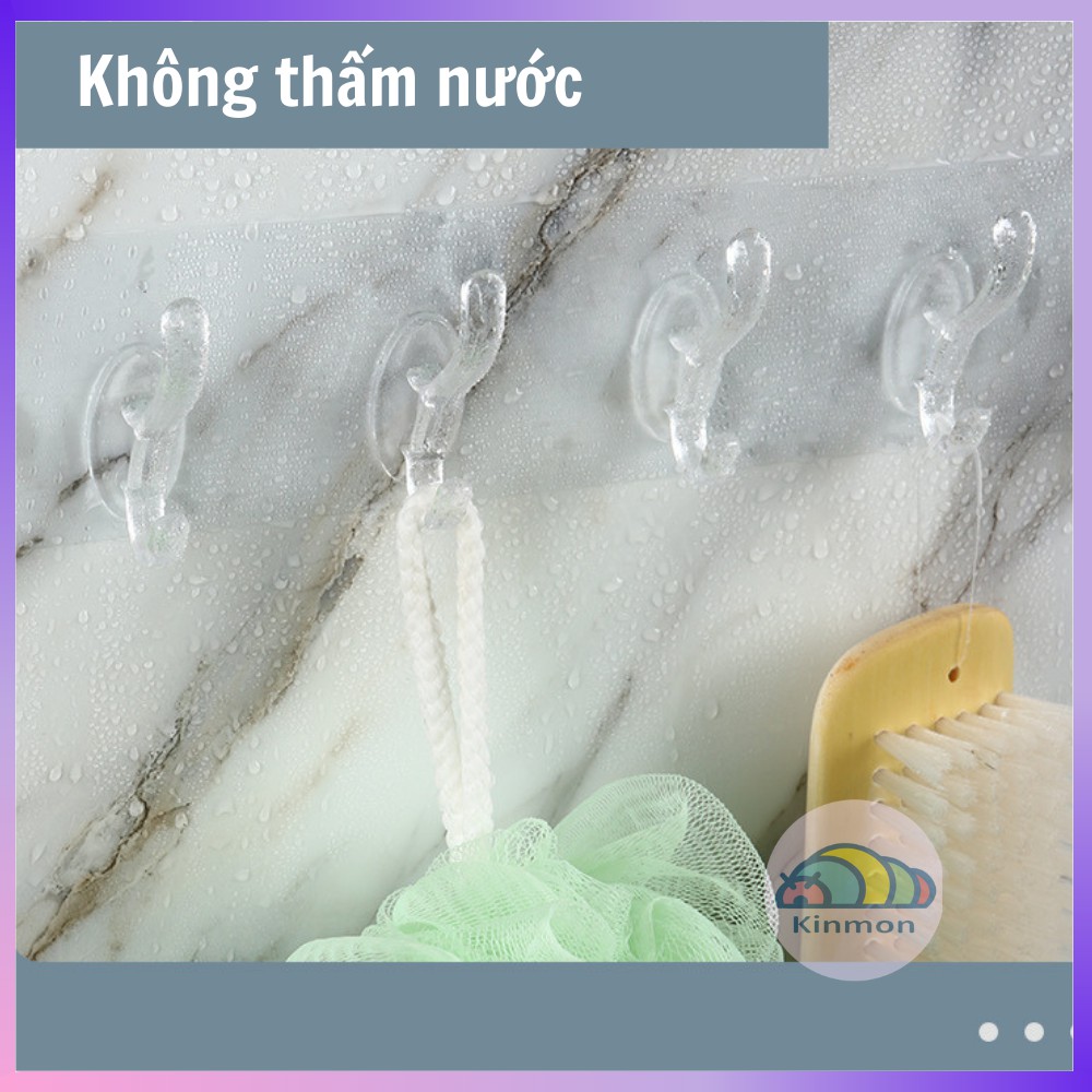 Thanh Dán Tường Cường Lực 6 Móc Đa Năng Siêu Chắc Treo Khăn, Đồ Dùng Nhà Tắm, Phòng Bếp - Móc Dán Đa Năng