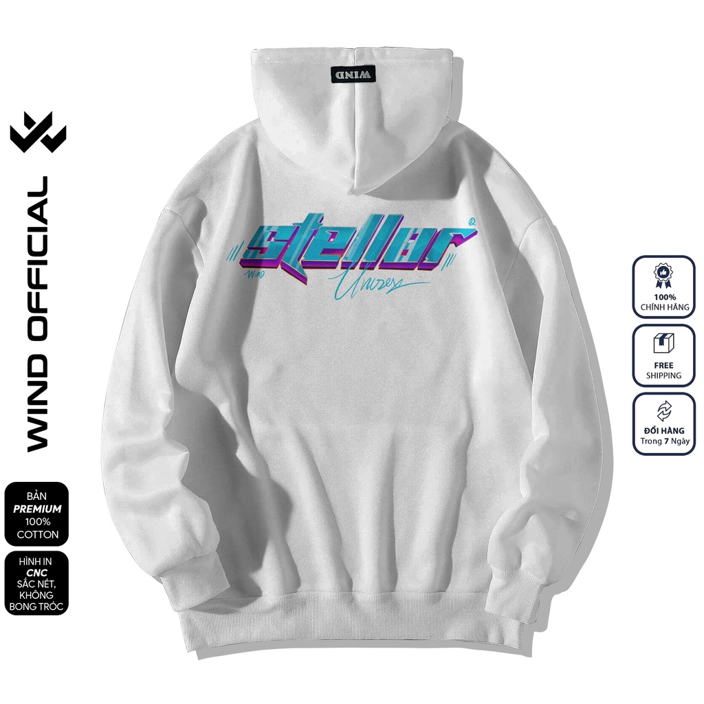 Áo hoodie unisex form rộng WIND STELLAR bản Premium nỉ ngoại nam nữ oversize ulzzang