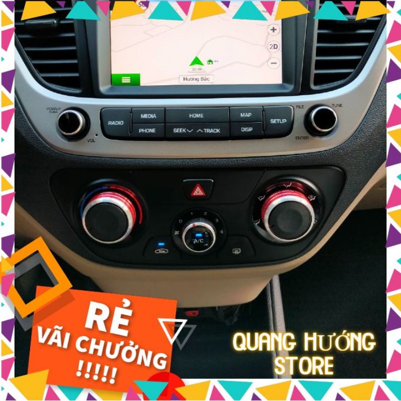 Núm điều hòa Huyndai accent 2018-2021 màu đỏ