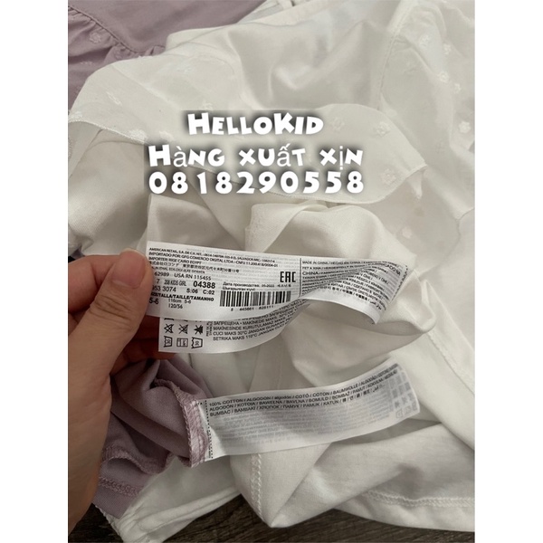 A444 - Áo thun riềm thêu hoa MNG bé gái