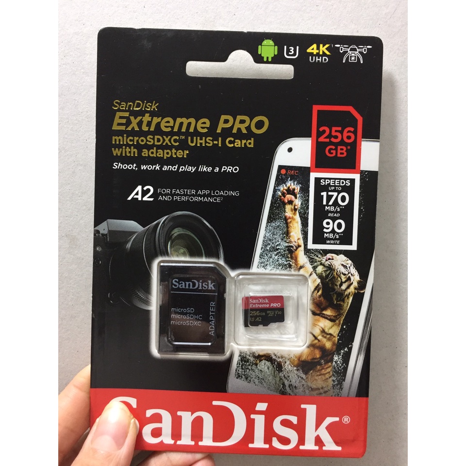 [ 64GB/ 128GB / 256GB]Thẻ nhớ MicroSD SanDisk Extreme Pro A2 tốc độ 170MB/s SDSQXCY - GN6MA