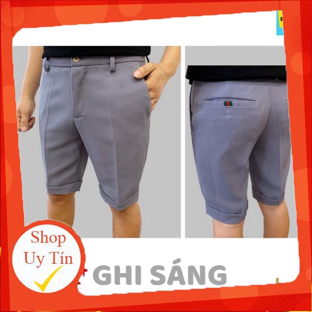Quần tây âu nam vải co giãn, ống quần short ngắn (nhiều màu)