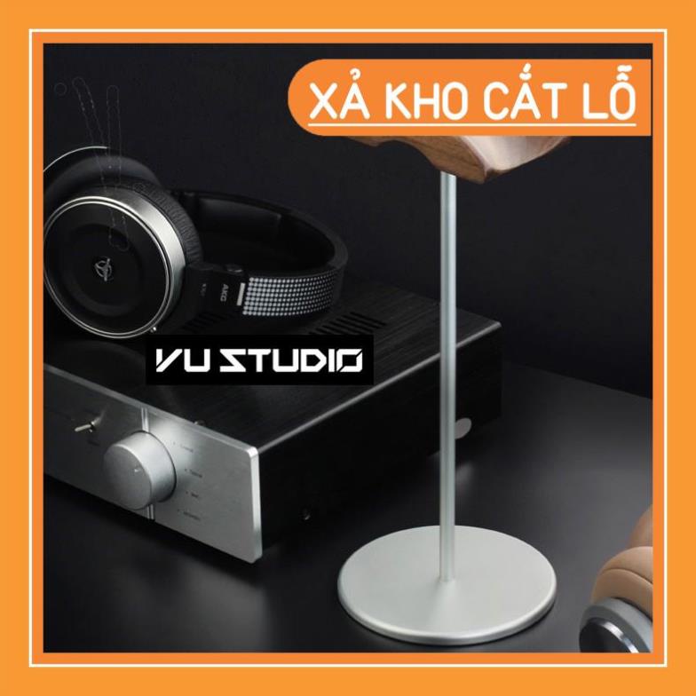 c6 Giá treo đỡ tai nghe chụp tai full size bằng hợp kim nhôm nguyên khối bọc da và gỗ Vu Studio