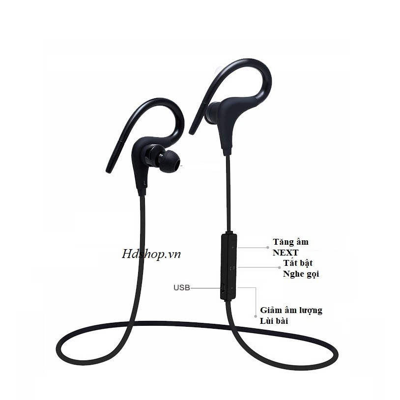 TAI NGHE BLUETOOTH kiểu dáng thể thao (2 bên móc tai Sporty Pod choàng cổ) | BigBuy360 - bigbuy360.vn