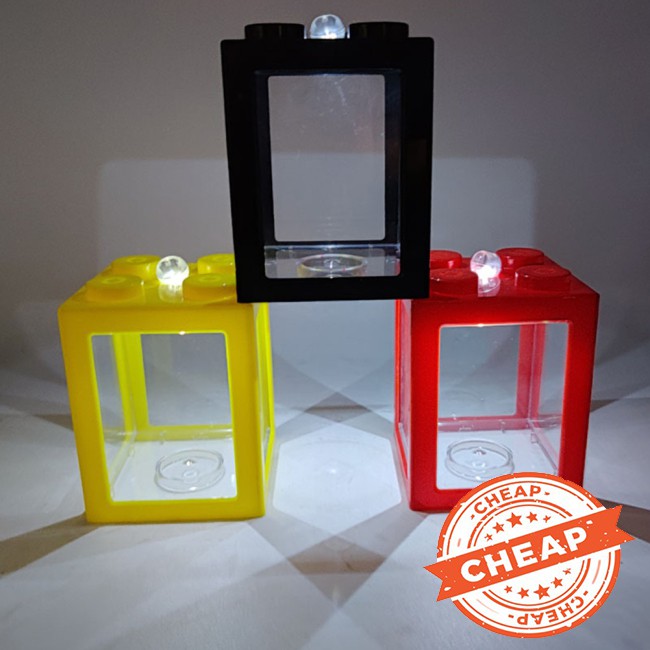 【Ready Stock】Acrylic Fish Bowl Office Ornamental Transparent Desktop Ecology Box with Light