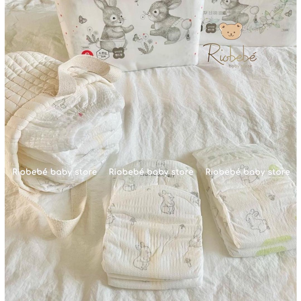 Tã Bỉm dán/quần Momo Rabbit đủ size s50/M44/L40/L28/xl22/xxl18 -  Cam kết chính hãng nội địa Hàn Quốc