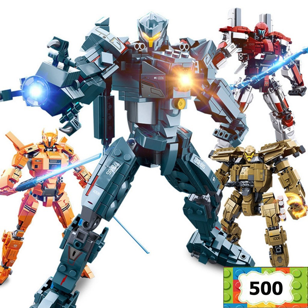 Lego Robot Mech Pacific Rim huyền thoại bảo vệ Trái Đất đồ chơi lắp ráp trẻ em với 500 mảnh ghép