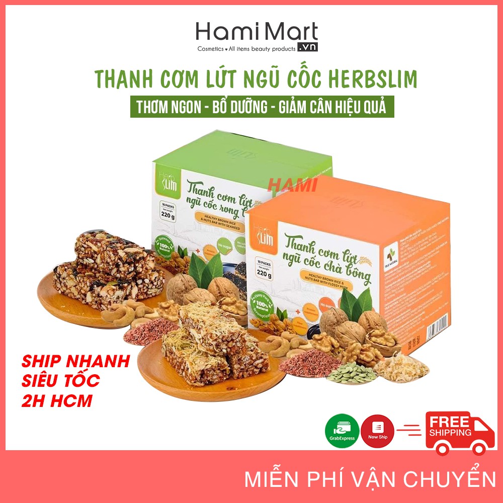 Thanh Cơm Lứt Ngũ Cốc HerbSlim siêu thơm ngon, khoẻ, không sợ béo