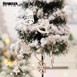 Bộ 10 Miếng Gỗ Trang Trí Cây Thông Giáng Sinh