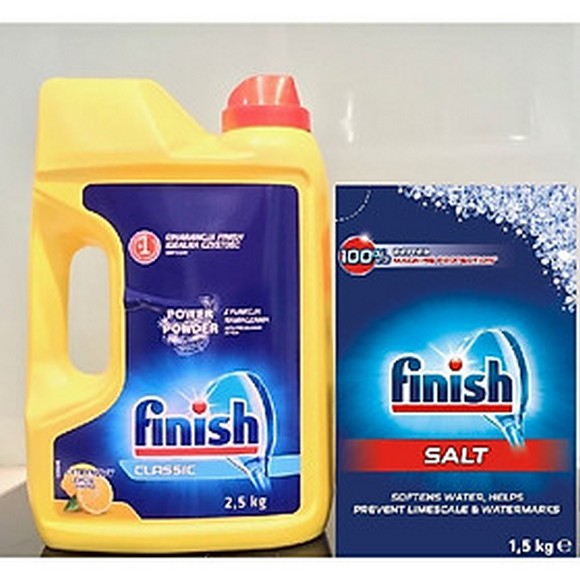 Combo Bột Finish 2,5kg và Muối Finish 1,2kg cho máy rửa bát
