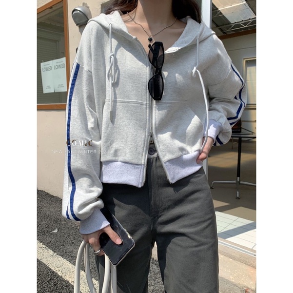 Áo khoác nỉ cotton zipper dáng ngắn COMIC 808273 | BigBuy360 - bigbuy360.vn