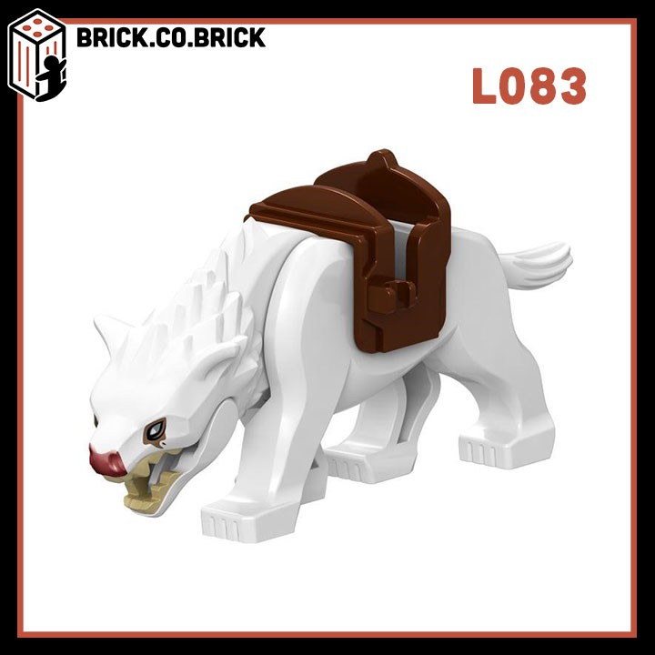 L059 L060 L083 - Đồ chơi lắp ráp minifigure và non lego mô hình Động Vật- Animals Ba con chó sói hung dữ