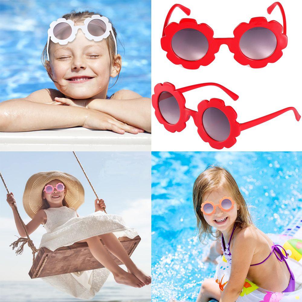 1 Kính Mát Gọng Hình Hoa Thời Trang Đường Phố Cho Bé