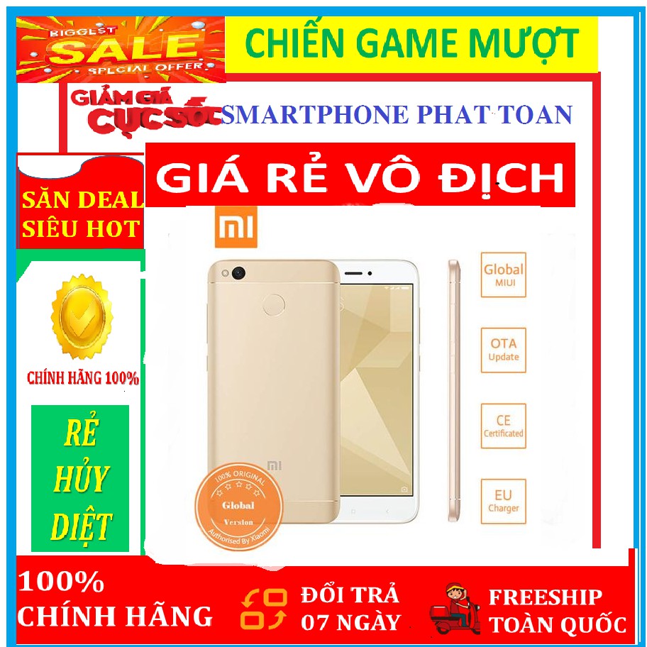 " Điện Thoại " XIAOMI REDMI 4X - ram 2G rom 16G Fullbox - Đủ Màu