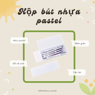 Hộp bút nhựa màu pastel đơn giản