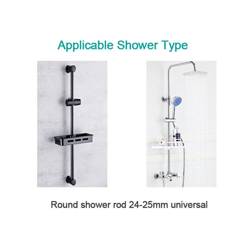 Giá Đỡ Đầu Vòi Hoa Sen / Dầu Gội Màu Đen Tiện Dụng