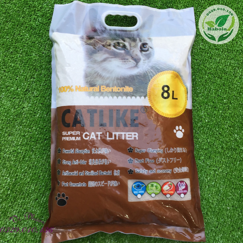 [Hỏa Tốc HCM] Cát vệ sinh cho mèo Catlike - Cat litter siêu khử mùi, siêu tiết kiệm, diệt khuẩn 8L.