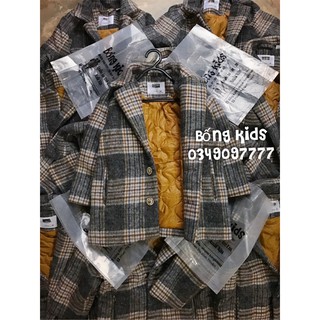 Áo Khoác Dạ Bé Trai Kẻ Gingham ZR