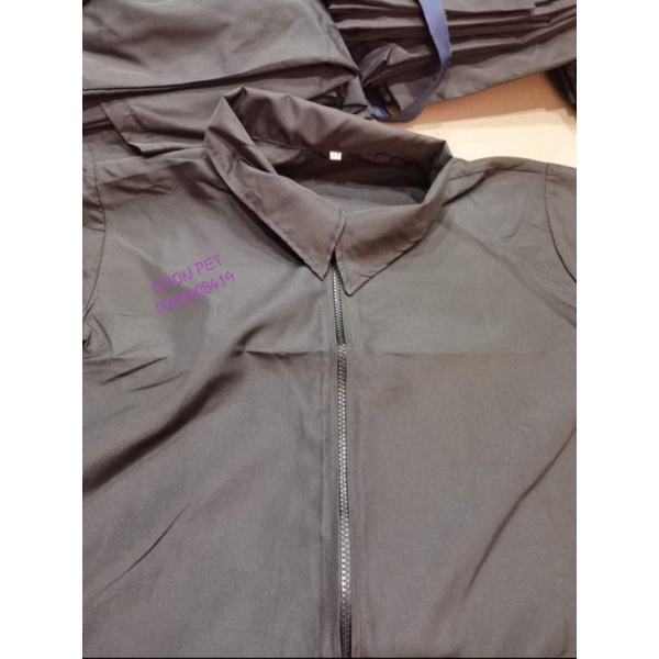 Áo Grooming cắt tỉa lông chó mèo chống bám lông bám bụi nhẹ dáng dài kéo khóa cho cả thợ nam và nữ - OmonPet