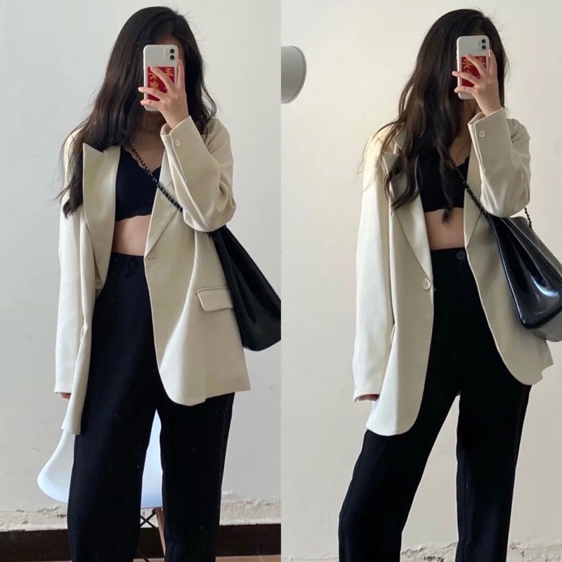 Áo Blazer phong cách hàn quốc hàng quảng châu ulzzang  ⚡thời trang giới trẻ -Loại 1  (2Lớp) . | BigBuy360 - bigbuy360.vn