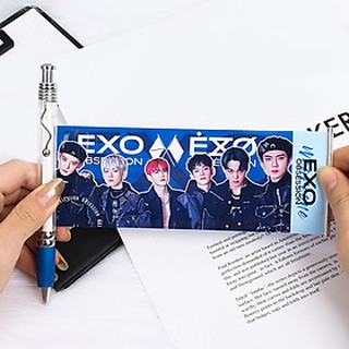 Bút bi exo bút kéo ra hình nhóm exo kpop dành cho fan