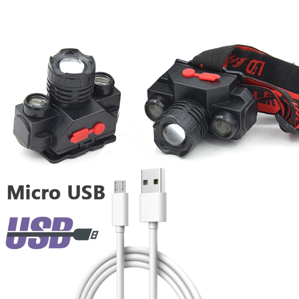 Đèn LED COB Đội Đầu Chống Thấm Nước Có Thể Zoom In / Out Dùng Khi Đi Cắm Trại / Leo Nú