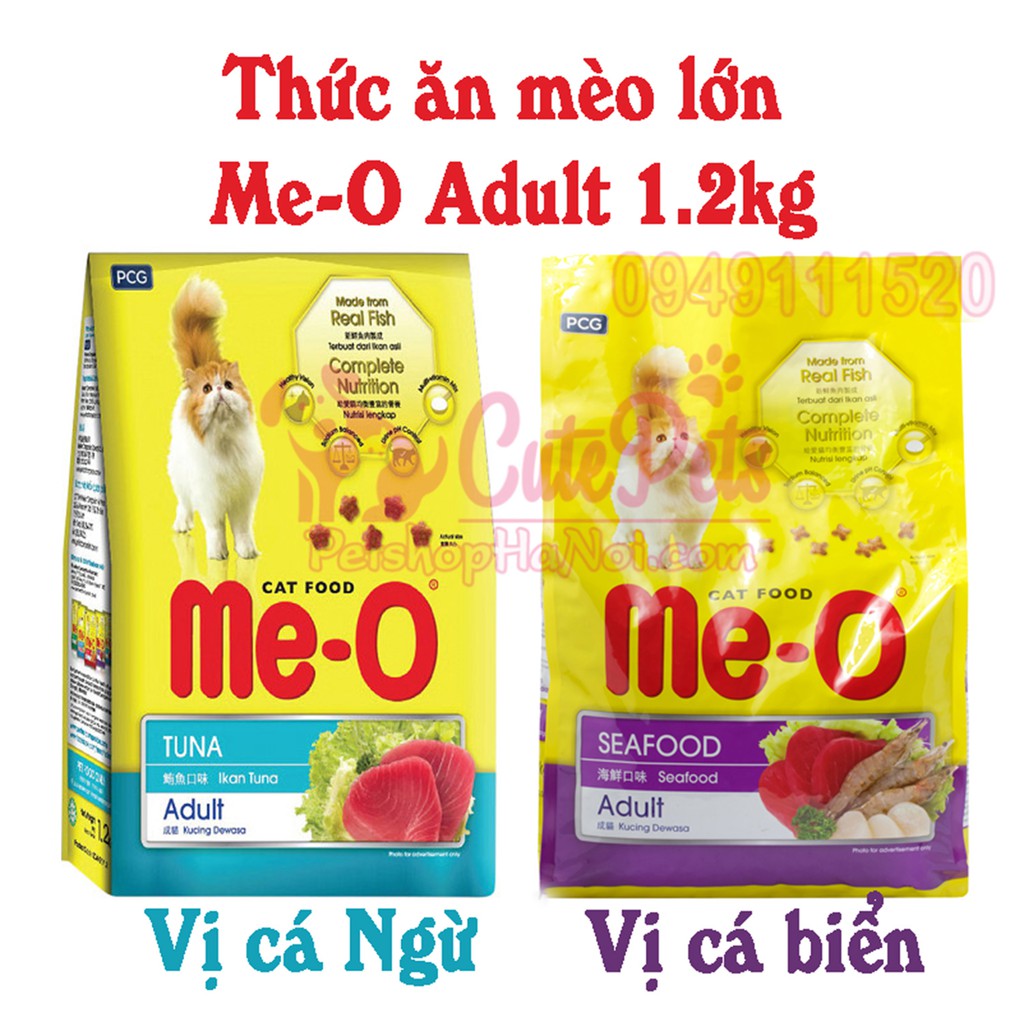 Thức Ăn Cho Mèo lớn Me-O Adult 1.2kg - Cutepets Phụ kiện thú cưng Pet shop Hà Nội