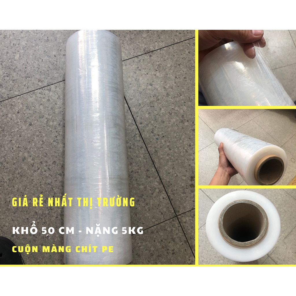 Cuộn màng chít, màng nilon PE (50cm -5kg) bọc đồ cuốn hàng