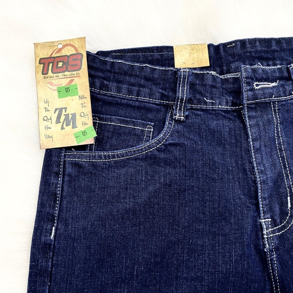 Quần Jean Nam Chất Bò Cao Cấp AD05TG Xanh Trơn Cao Cấp Trẻ Trung Cá Tính (44-70KG) | BigBuy360 - bigbuy360.vn