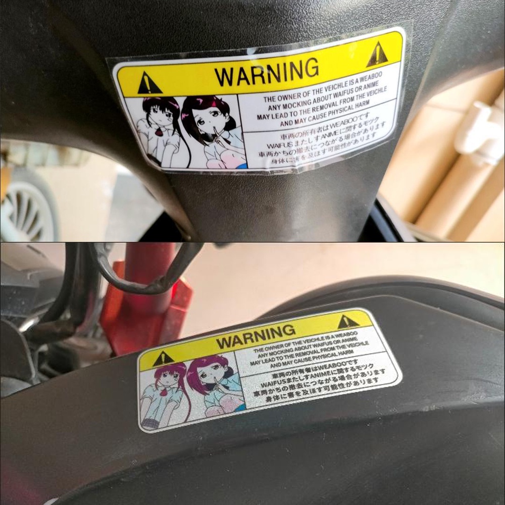 Hai chiều Cô gái Loli Phong cách Nhật Bản Hình dán Xe hơi Tấm che nắng Bàn đạp chào mừng Cảnh báo Decal phản quang Jdm Motocross Xe tay ga Xe hơi Cuộc đua Hình dán trang trí