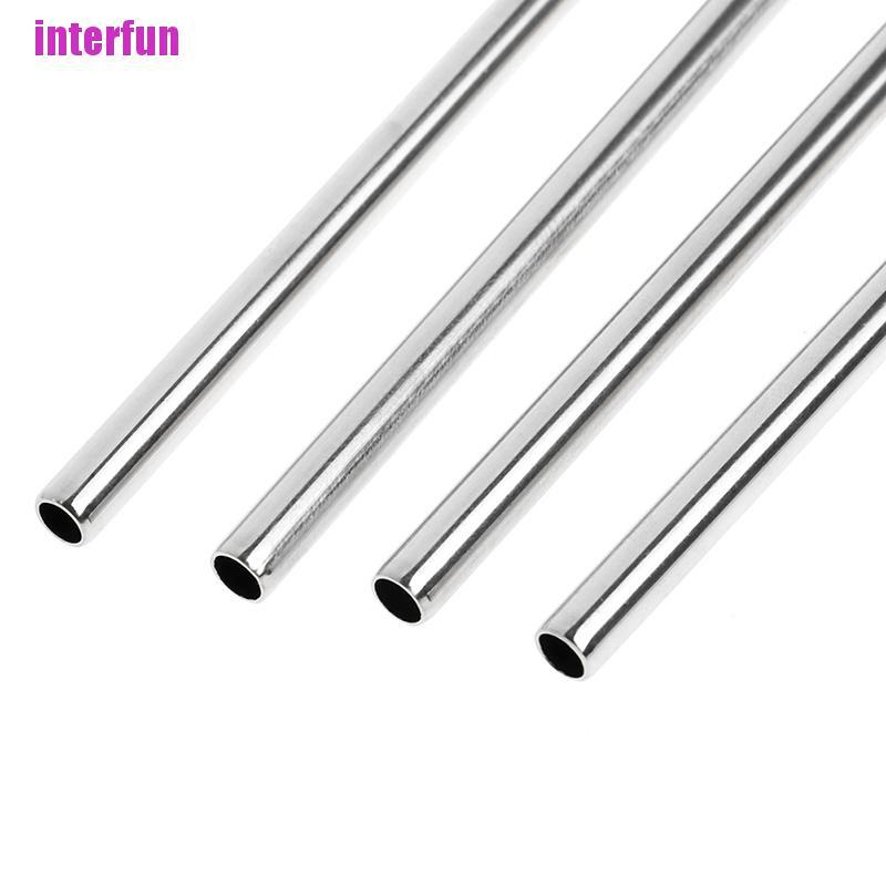 Bộ 4 Dụng Cụ Uống Nước Bằng Thép Không Gỉ Kèm 1 Dụng Cụ Vệ Sinh