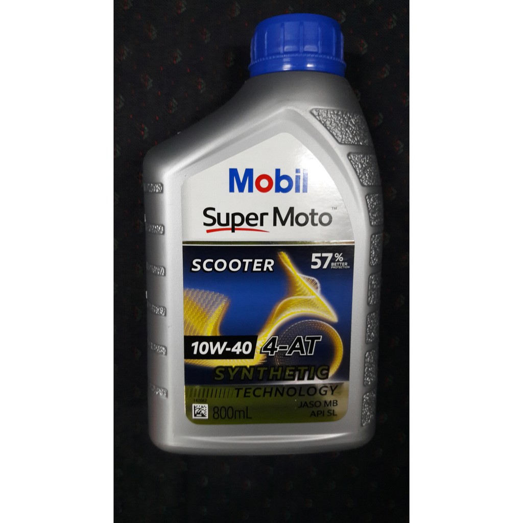 Nhớt cao cấp Mobil Super Moto Scooter 10w40 800ml Dùng Cho Xe Tay Ga - Nhớ Mobil nhập khẩu Singapore