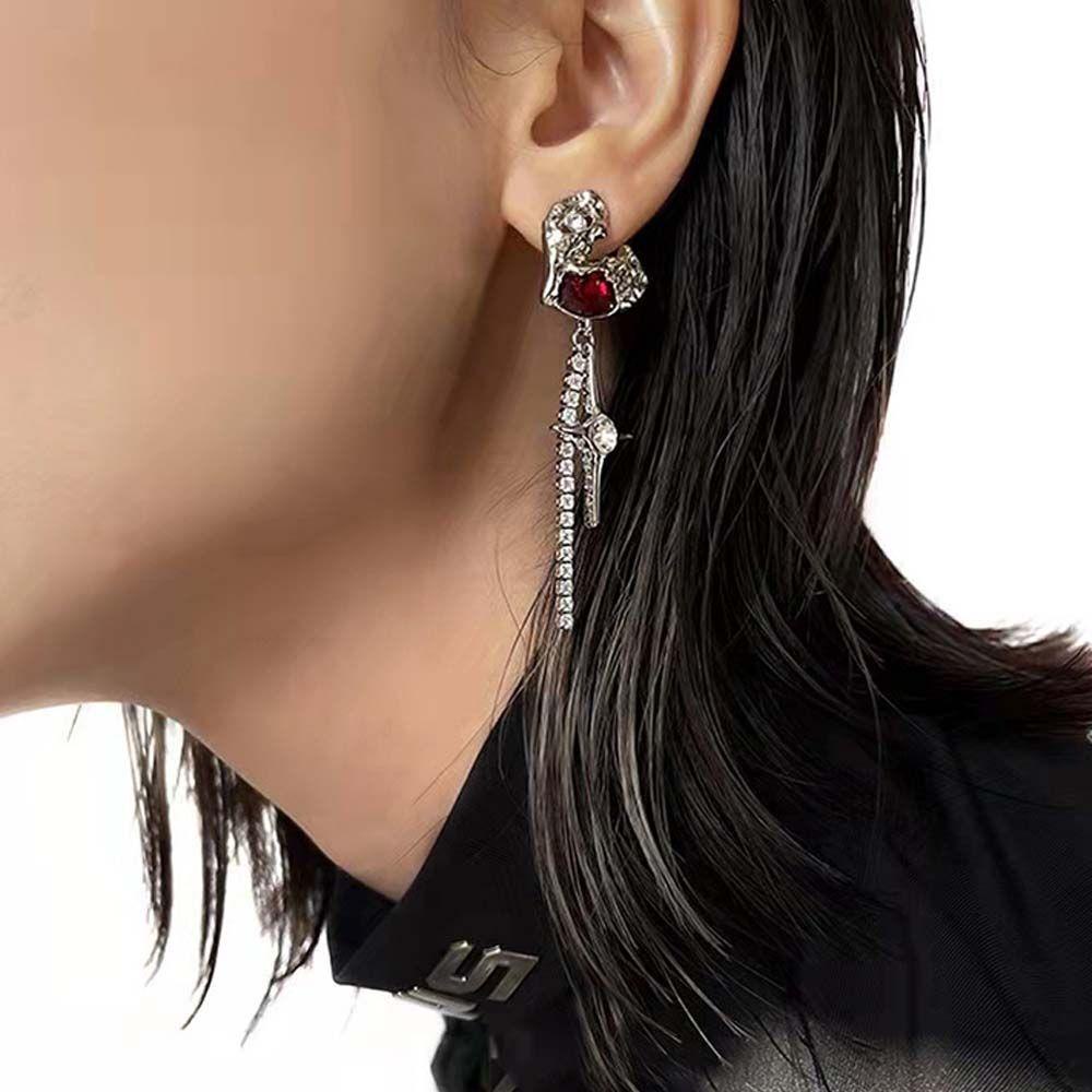 Bông Tai Hình Trái Tim Đơn Giản Thời Trang Dành Cho Nữ|Khuyên Tai Hình Thánh Giá Thời Trang Dành Cho Nữ