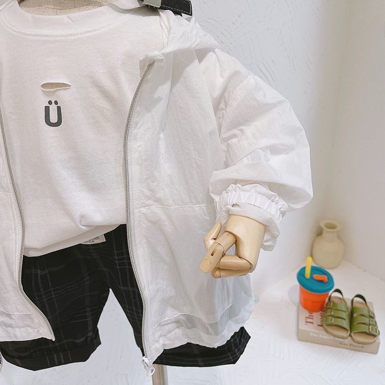 Áo Khoác Chống Nắng Vải Lụa Lạnh Mỏng Thoáng Khí Thoải Mái Chống Tia Cực Tím Dễ Phối Đồ Thời Trang Mùa Hè Cho Bé Trai