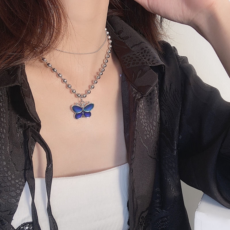 Dây Chuyền Thép Titan Mặt Tròn Hai Lớp Thay Đổi Màu Sắc 22431