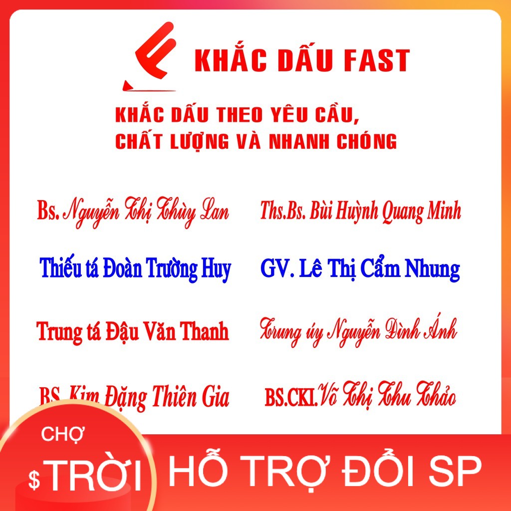 [Nowship] Khắc Con Dấu Tên + Chức Danh 1 Dòng Shiny S308 (45x10mm)