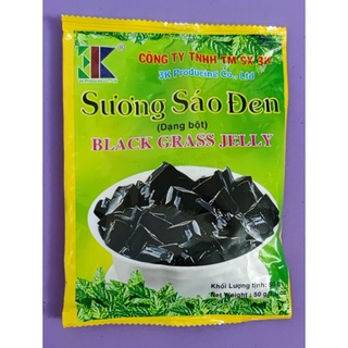 Bột sương sáo đen 3K 50g nguyên liệu cho món Thạch Đen chuẩn vị