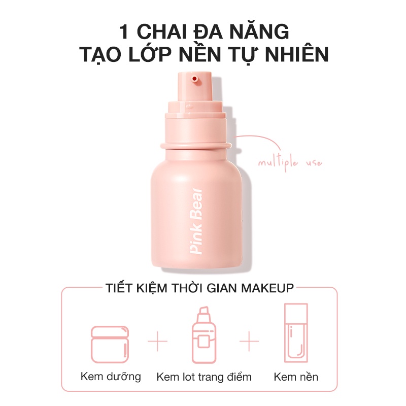 Kem Nâng Tone Da Pink Bear Dưỡng Ẩm Che Khuyết Điểm Hiệu Quả Làm Mềm Mịn Da  15g | BigBuy360 - bigbuy360.vn