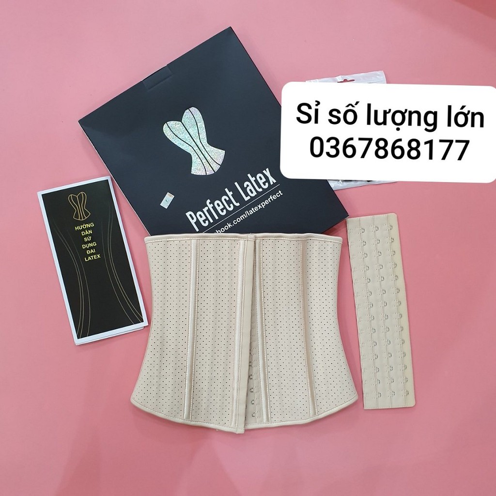 (Cam kêt hàng chuẩn)- Đai nịt bụng latex 25 xương thông hơi chuẩn Hy Lạp