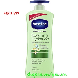 Sữa Dưỡng Thể 725Ml Vaseline Làm Trắng, Mịn, Giữ Ẩm Cho Da Intensive Care Aloe Soothe, Với uxu.vn Tất Cả Là Chính Hãng.