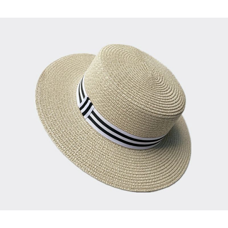 Nón cao bồi cói nam nữ Mũ phớt cowboy cao bồi vành phẳng đi biển đẹp thoáng mát Lh0917399527